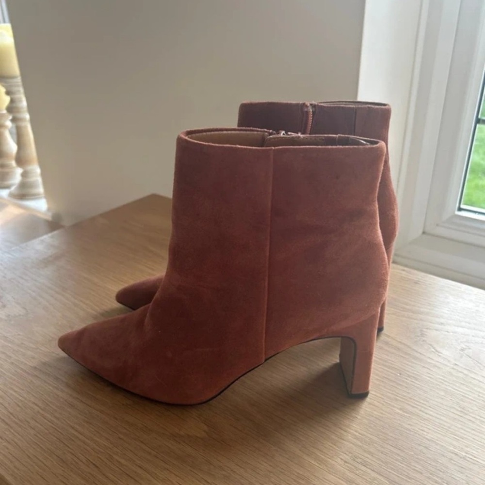 Marks & Spencer Terracotta Suede Ankle Boots